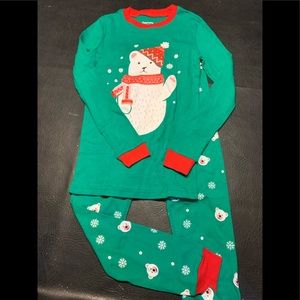 Kids Green Bear Pajama Set